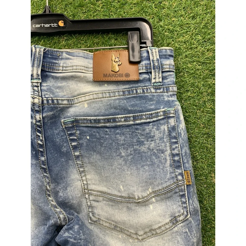 M1967 MAKOBI Jeans Mens 30x32 Noah Distressed y2k Grunge Punk Skater 2000s
